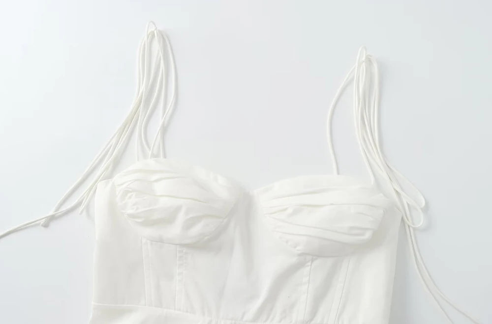 Women's Asymmetric Bustier Top Sweetheart Neck Tied Straps Side Zipper Casual Camis Sexy Fashion Polyester Blend All Season
