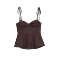 Women's Asymmetric Bustier Top Sweetheart Neck Tied Straps Side Zipper Casual Camis Sexy Fashion Polyester Blend All Season