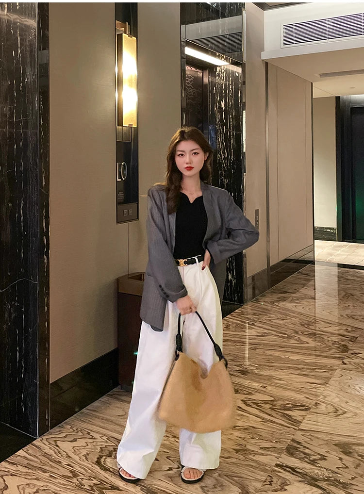 Women's V-neck Knitted Ribbed Sweater Slim Fit High Quality Autumn Winter Pullover Casual Long Sleeve Bodycon Sweater